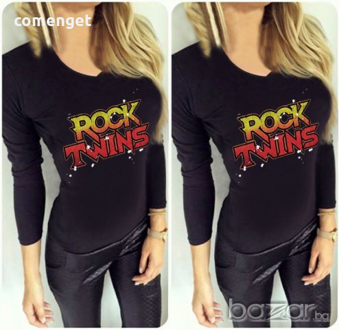  NEW! ROCK TWINS дамски тениски и блузи! Поръчай модел с ТВОЯ идея! , снимка 1 - Блузи с дълъг ръкав и пуловери - 19248911