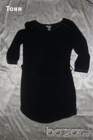 Черна рокля - туника НМ H&M със златист кант , снимка 8 - Рокли - 15073784