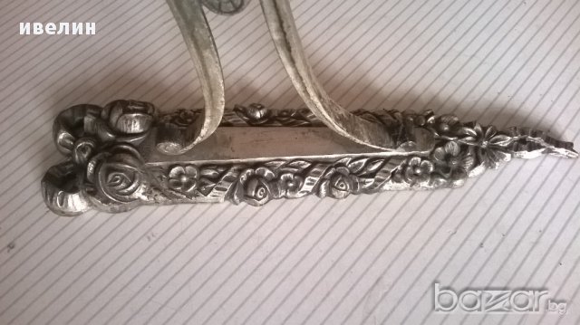 стара посребрена закачалка, снимка 2 - Антикварни и старинни предмети - 17927710