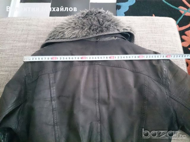 Дамска кожена шуба от набук, снимка 3 - Сака - 12143525