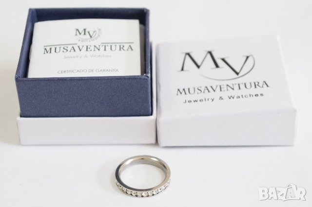 Дамски пръстен тип халка с кристали Swarovski от марка Musaventura в  Пръстени в гр. Добрич - ID22612765 — Bazar.bg