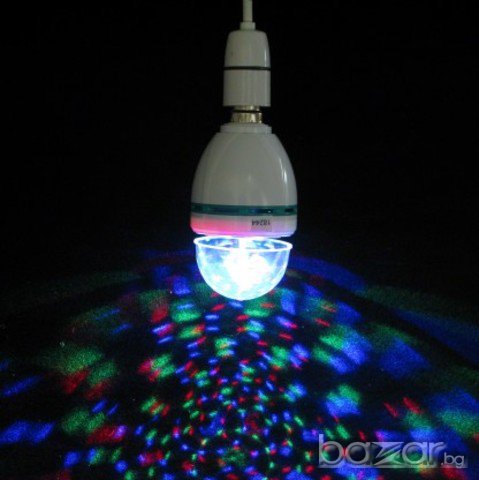 Диско лампа с Led диоди всетещи в 3 цвята - за по-добри и запомнящи се купони., снимка 3 - Други стоки за дома - 8907141