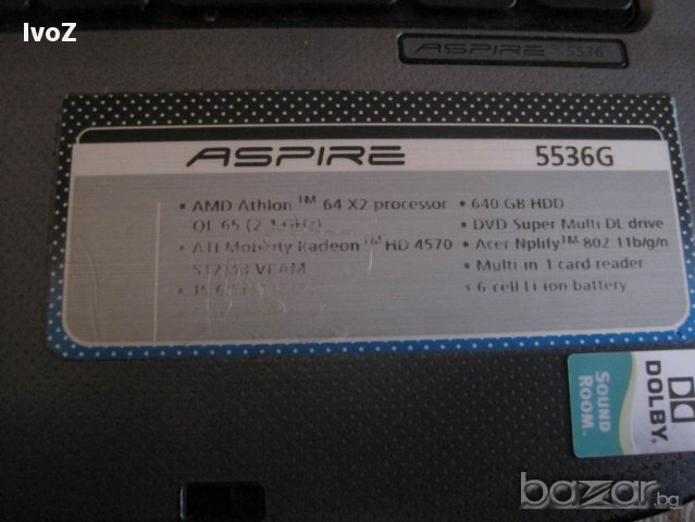 Продавам лаптоп Acer-5536/5236-на части, снимка 4 - Части за лаптопи - 16668862