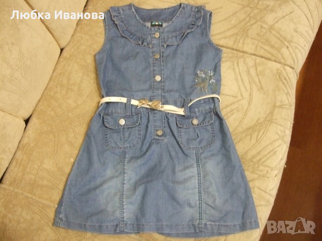 Детска дънкова рокля, снимка 1