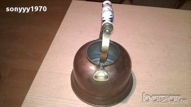 Metalutil fabrique au portugal-20x22см ретро чаиник-внос швеицария, снимка 14 - Антикварни и старинни предмети - 16643627