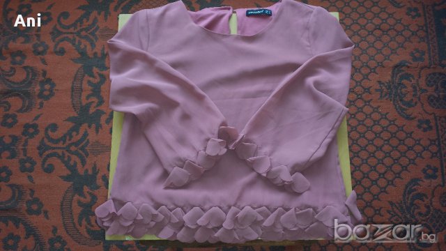 Намалена! Ефектна шифонена блуза, снимка 1 - Ризи - 18146246