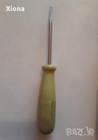 Стара българска прецизна отвертка прав шлиц 2 мм