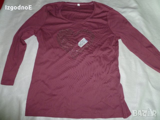 Л нова блуза с камъчета, снимка 5 - Блузи с дълъг ръкав и пуловери - 23517868
