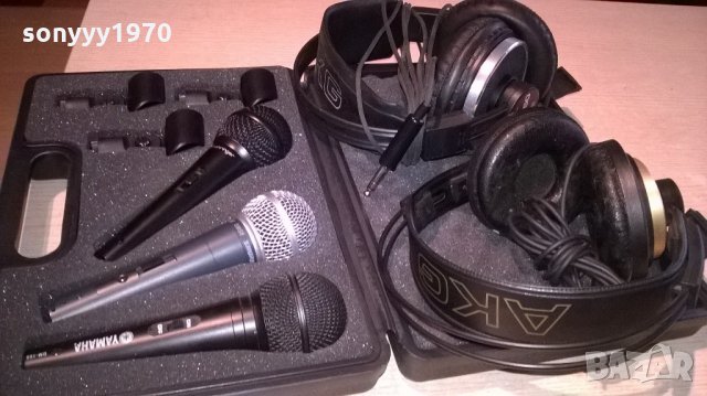 akg headphones-shure/behringer/yamaha-microphone-внос швеицария, снимка 1 - Микрофони - 22236497