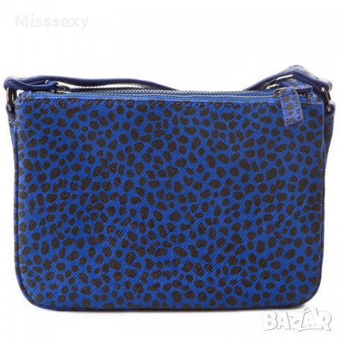 LIU JO 🍊 Дамска чанта с животински мотиви в синьо 22x16x5 cм нова с етикети, снимка 7 - Чанти - 15019808