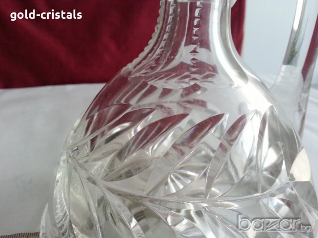 антикварна  кристална гарафа , снимка 10 - Антикварни и старинни предмети - 20721214