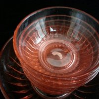 Стъклени купички розово стъкло, снимка 5 - Сервизи - 24077757