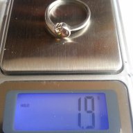 Сребърен дамски пръстен, гривна, синджирче с кристално сърце със сребърен обков, снимка 1 - Пръстени - 17658940