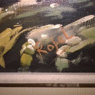 rofel-Огромна картина-платно/масло 137/74см-внос от канарските острови, снимка 14 - Антикварни и старинни предмети - 16061366
