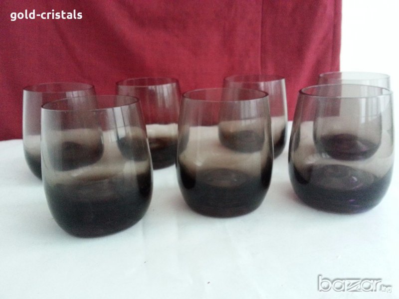  Ретро стъклени чаши  с дебело дъно , снимка 1