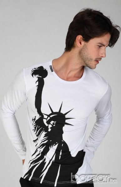 D&G DOLCE AND GABBANA Statue of Liberty Print Мъжка Блуза size 46 (S), снимка 1