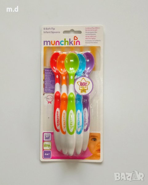 Комплект 6 броя бебешки лъжици Munchkin, снимка 1