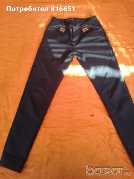 Тъмно син дамски панталон, снимка 1