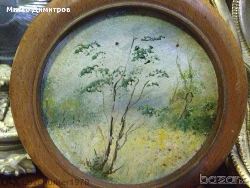 Стар малък пейзаж от руски автор-неподписан, снимка 1