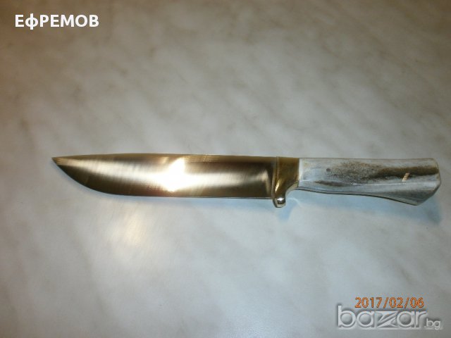 нож с бронзов гард и рогова дръжка