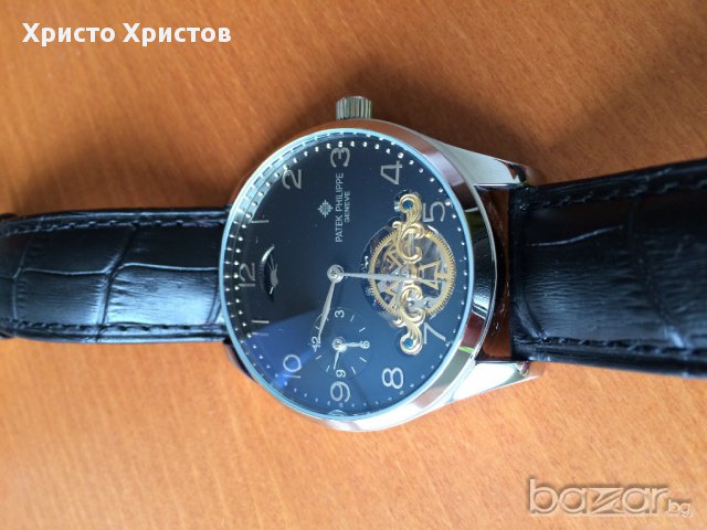 Мъжки луксозен часовник PATEK PHILIPPE клас ААА+ реплика, снимка 12 - Мъжки - 8543456