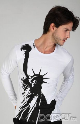 D&G DOLCE AND GABBANA Statue of Liberty Print Мъжка Блуза size 46 (S)