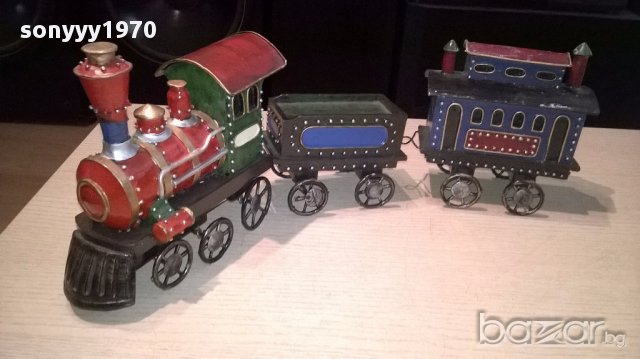 Влакче-композиция с вагони-50/18/9см-внос швеицария, снимка 2 - Антикварни и старинни предмети - 15003187