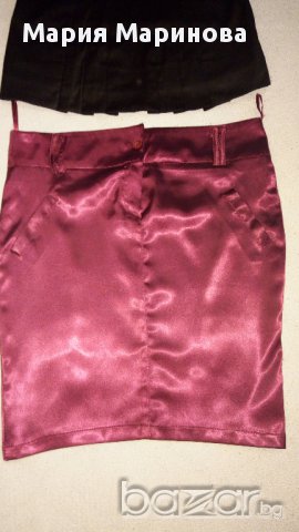 Лилава пола и черно бюстие, С размер, снимка 2 - Поли - 15334168