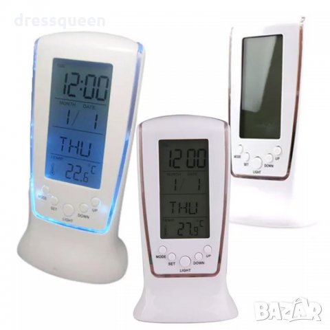 510 Настолен часовник с термометър , снимка 3 - Други стоки за дома - 23496199