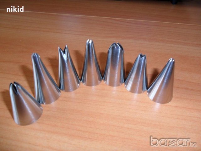 7 бр листа накрайника за пош крем сметана украса торта декор, снимка 5 - Други - 18596843