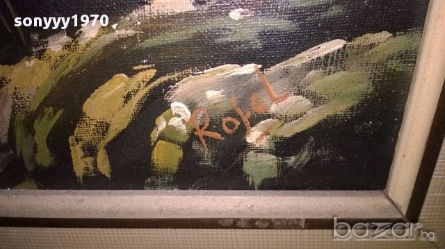 rofel-Огромна картина-платно/масло 137/74см-внос от канарските острови, снимка 14 - Антикварни и старинни предмети - 16061366