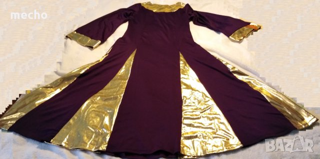 Лилаво - златна сценична рокля за момиче 160 см, снимка 1 - Детски рокли и поли - 23826095