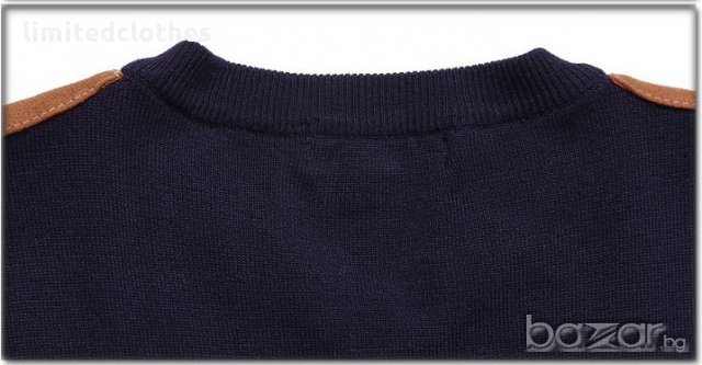 DSQUARED D2 VELOUR PATCH METAL LOGO Мъжка Блуза тип Пуловер size S, снимка 4 - Пуловери - 8887317