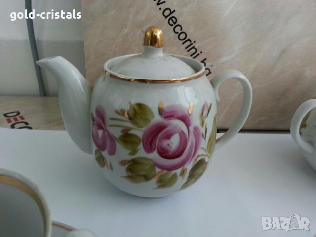 руски порцеланов сервиз за чай, снимка 3 - Сервизи - 25586343