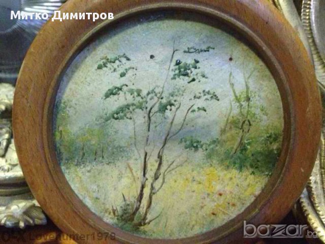 Стар малък пейзаж от руски автор-неподписан, снимка 1