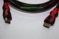 Кабел HDMI - HDMI 1,5 метра ver: 1.4V  FullHD Digital One SP00018 с твърда оплетка и феритен филтър, снимка 2