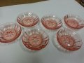 Стъклени чинии чинийки розово стъкло, снимка 12