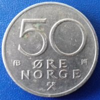 Монета Норвегия - 50 Йоре 1977 г., снимка 1 - Нумизматика и бонистика - 20955181