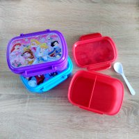 Детска кутия за обяд с лъжичка Disney кутия за храна с 2 отделения, снимка 1 - Органайзери - 23096289