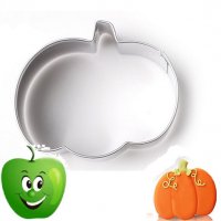 Тиква Ябълка Halloween хелоуин метална форма резец за сладки бисквитки фондан украса, снимка 1 - Форми - 22937298