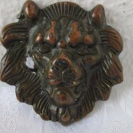 бронзова лъвска глава , снимка 4 - Антикварни и старинни предмети - 11468267