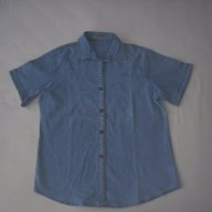 Дънкова риза за едра дама, XXL  , снимка 3 - Ризи - 18301909