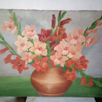 стара картина-цветя, снимка 1 - Картини - 23124869