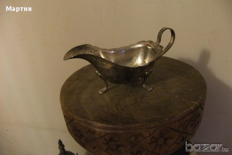 Стар масивен посребрен - Съд  (00808), снимка 1