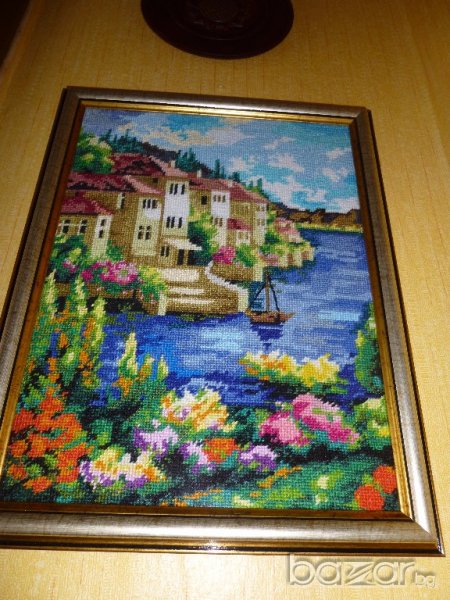 Гоблен "Залив от Тоскана" 44на34см, снимка 1