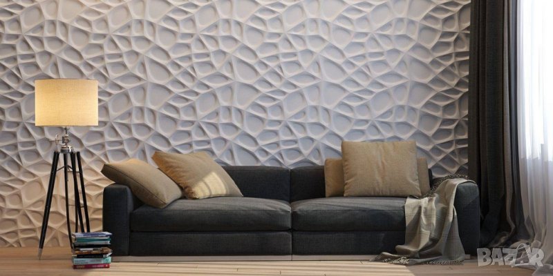 3D ПАНЕЛИ, декоративни стенни облицовки,гипсови плочи, облицовъчни камъни, пана № 0061, снимка 1