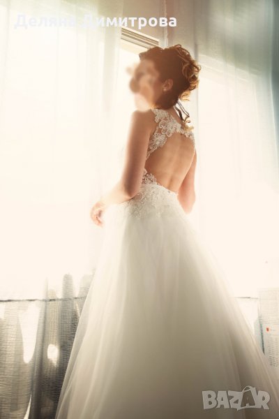 Уникална булчинска рокля с турска дантела и гол гръб ПРОМО, снимка 1