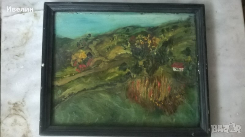 стара картина-пейзаж, снимка 1