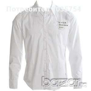 Нова бяла риза G-Star New Luxor Crush Shirt, оригинал , снимка 1