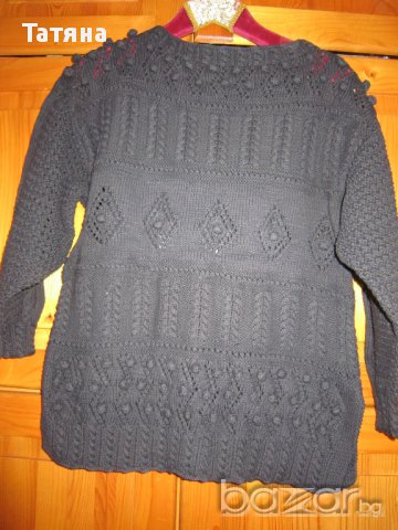 ПУЛОВЕР   И ЖИЛЕТКА -ръчно плетиво, снимка 3 - Блузи с дълъг ръкав и пуловери - 12566834